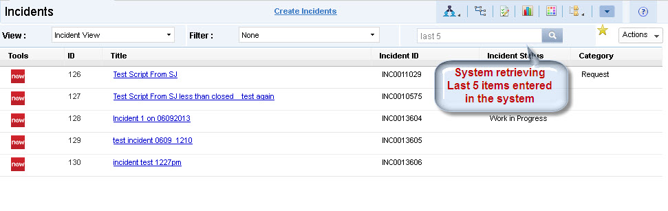 Search Box retrieving last 5 items in Kovair