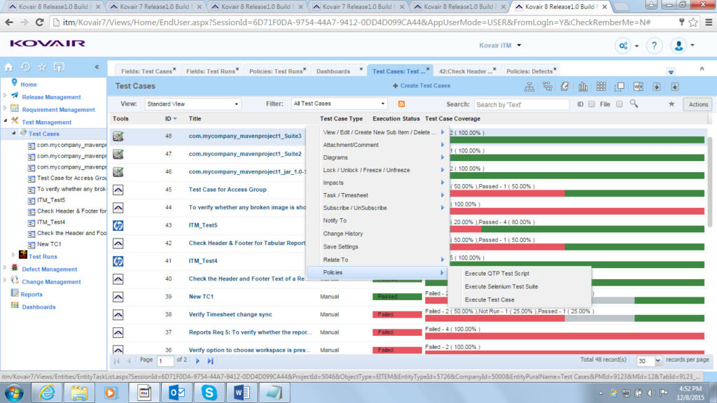 Execution of QTP Selenium Test Scripts from Kovair