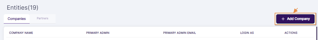 + Add Company button