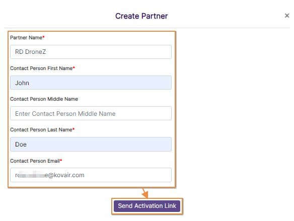 Creating new Partner