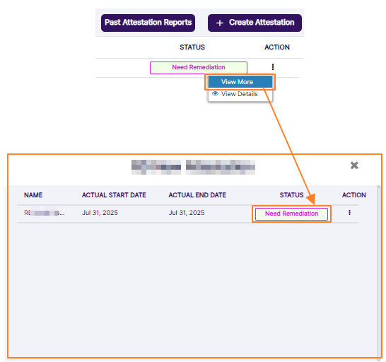 Updated STATUS label and row context menu option