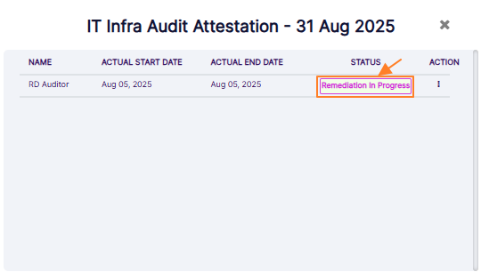 Remediation In Progress option