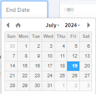 End Date filter