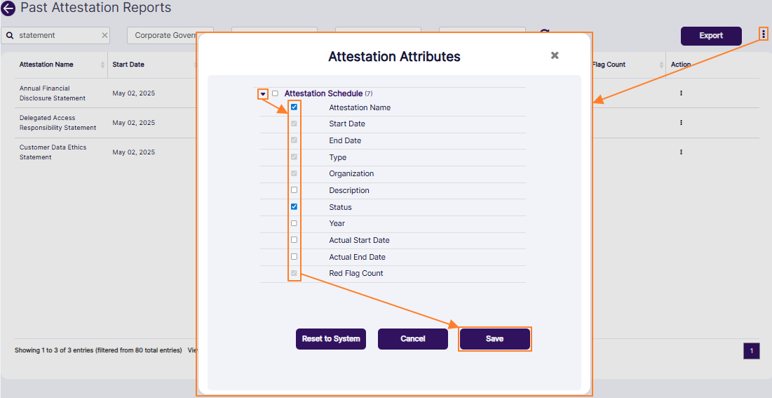Customizing the report grid view column display