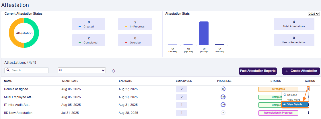 View Details menu option