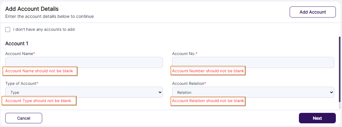 Field validation tooltips