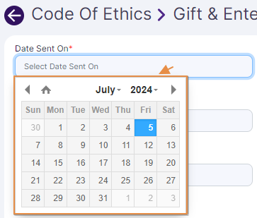 Date Sent On field