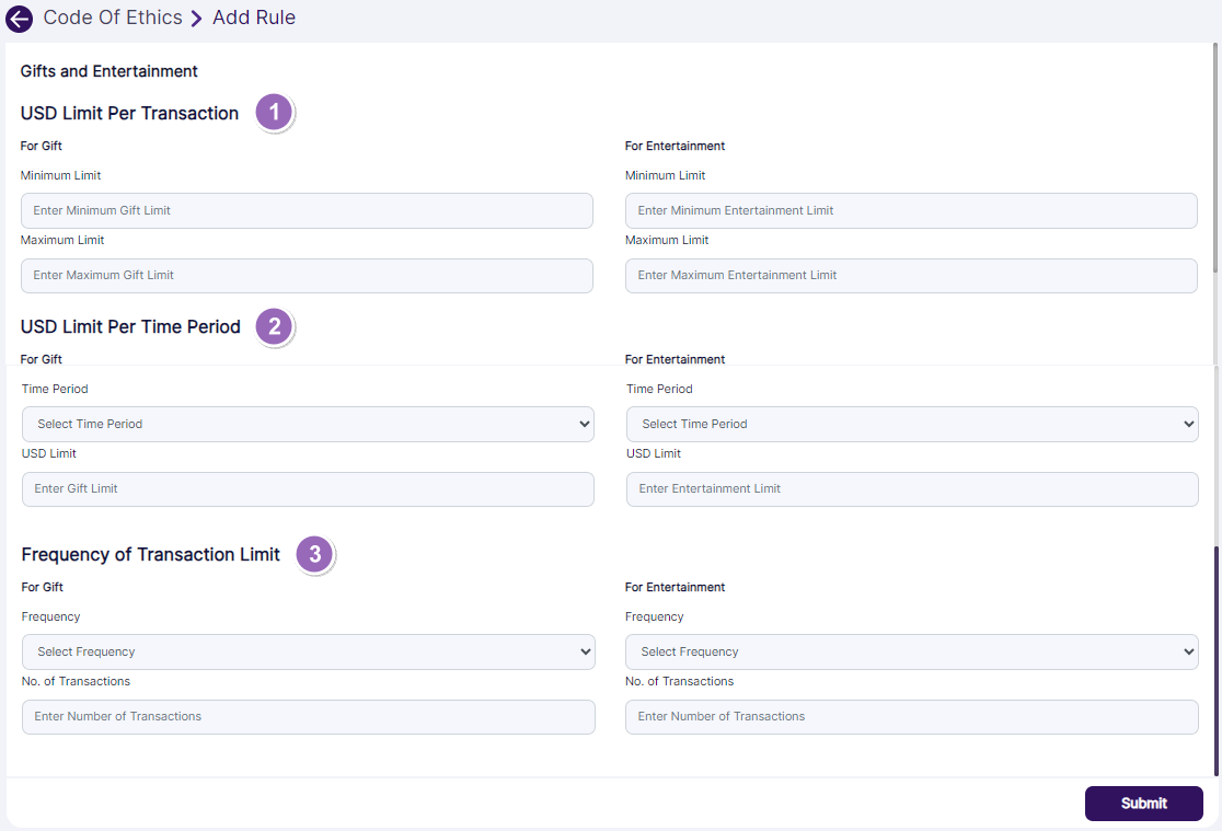 Adding rule for the Gifts & Entertainment module