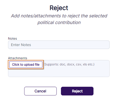 Attachment upload button