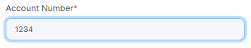 Account Number field