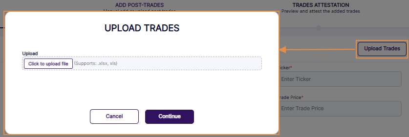 Uploading Trades
