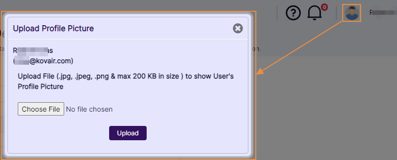Upload Profile Picture dialog box