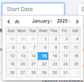 Start Date filter