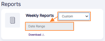 Date Range field loads on Custom option selection