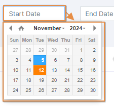 Start Date filter