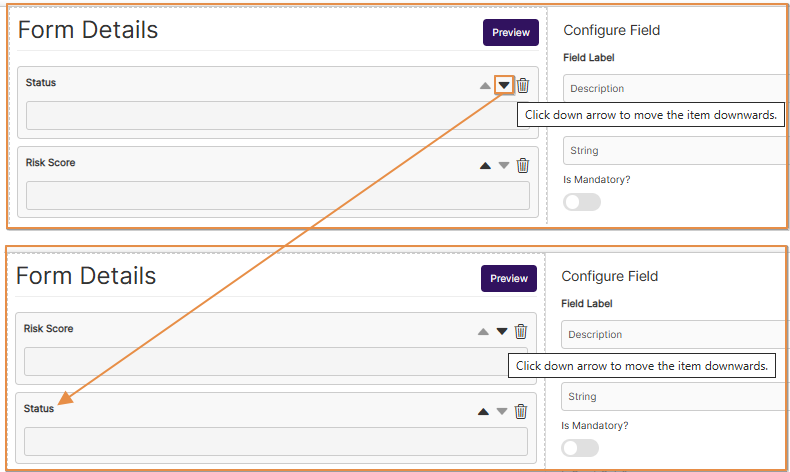 Arranging attributes in the Form