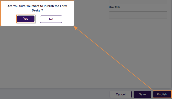 Confirmation modal for publishing