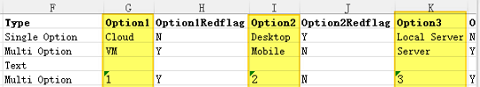 Setting multiple options