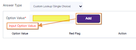 Tooltip prompted when option value label is not specified during adding it