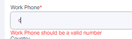 Work Phone required to be valid tooltip