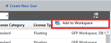 Assigning Users to Workspace from User List