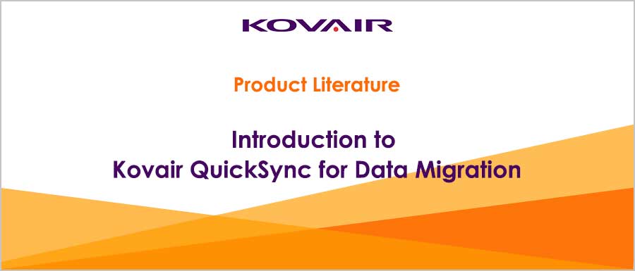 Introduction to Kovair QuickSync for Data Migration